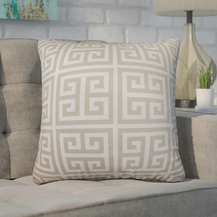 Greek key cushion sale